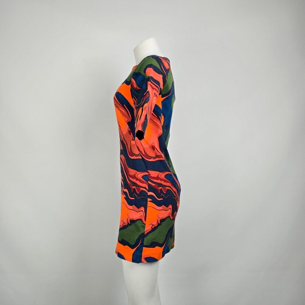 Kat Spade Saturday Cotton Fall Colors Mini Dress Size 4 - Picture 6 of 11